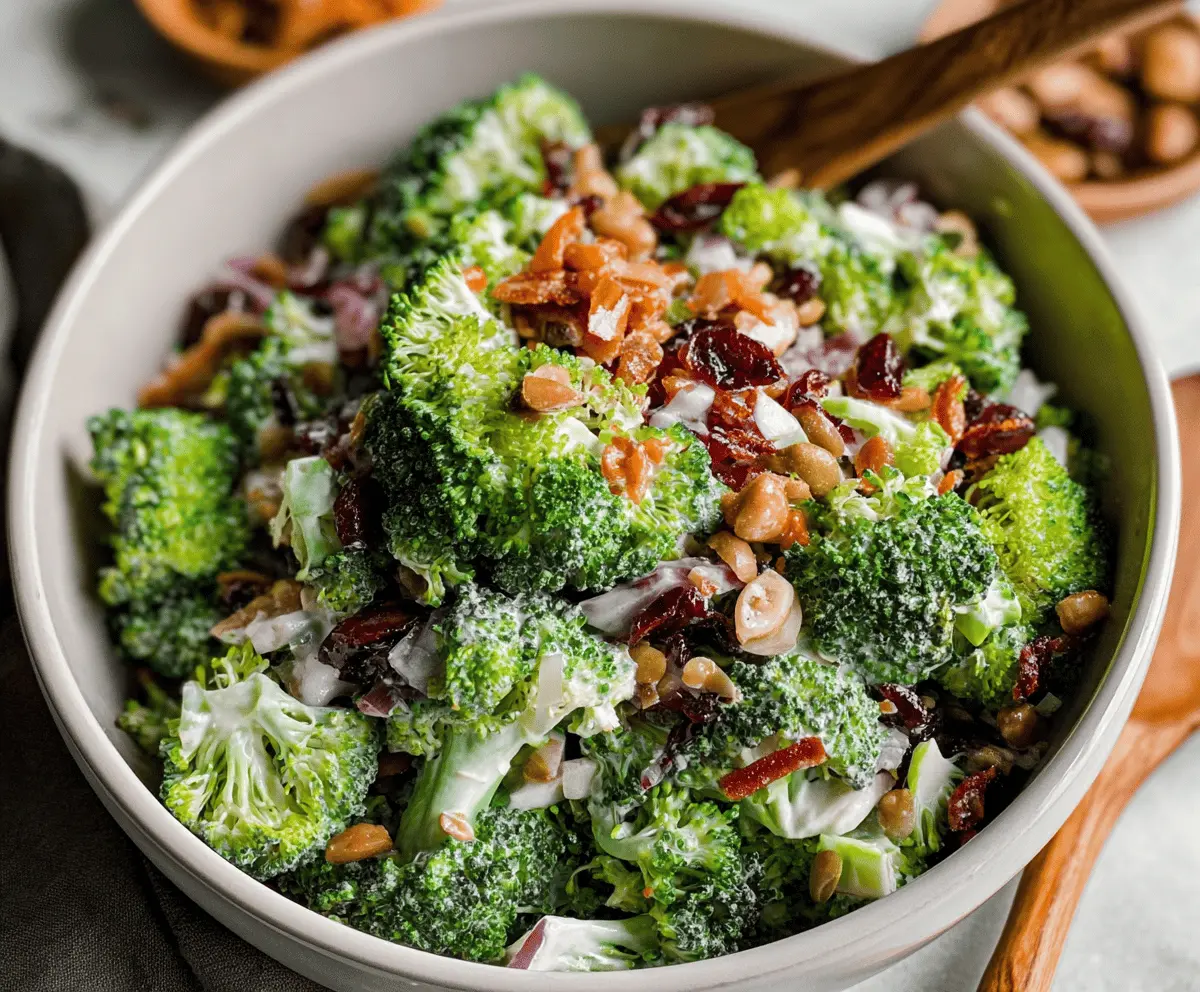 Easy Creamy Broccoli Salad Recipe