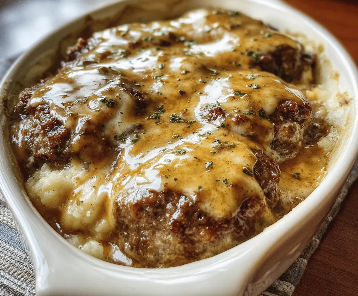 Easy Amish Hamburger Steak Bake Recipe