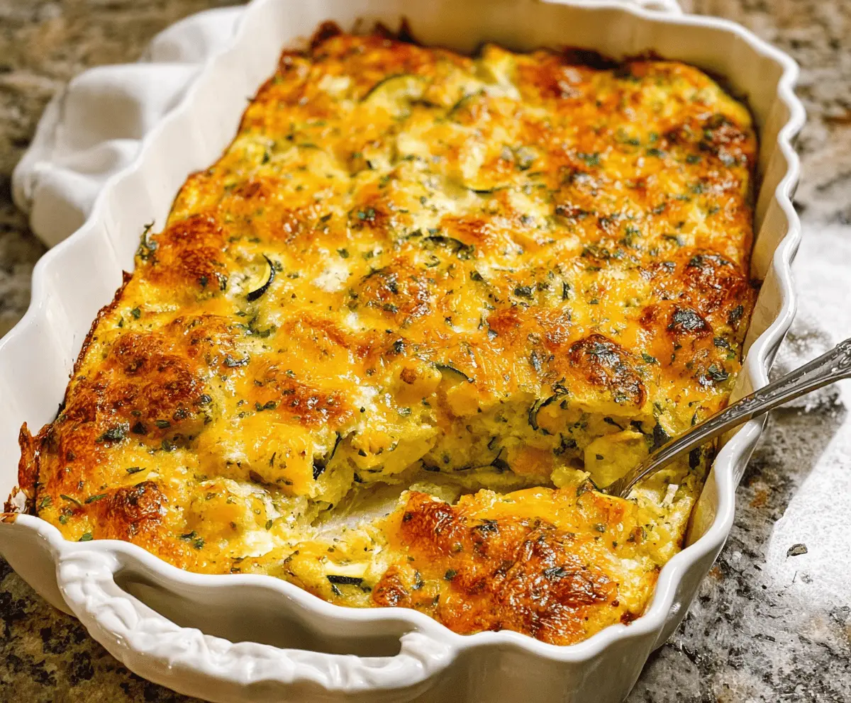 Cheesy Zucchini Squash Casserole Recipe