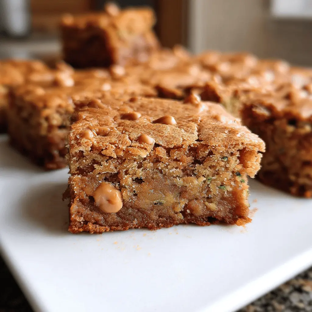 Chewy Butterscotch Zucchini Blondies Recipe