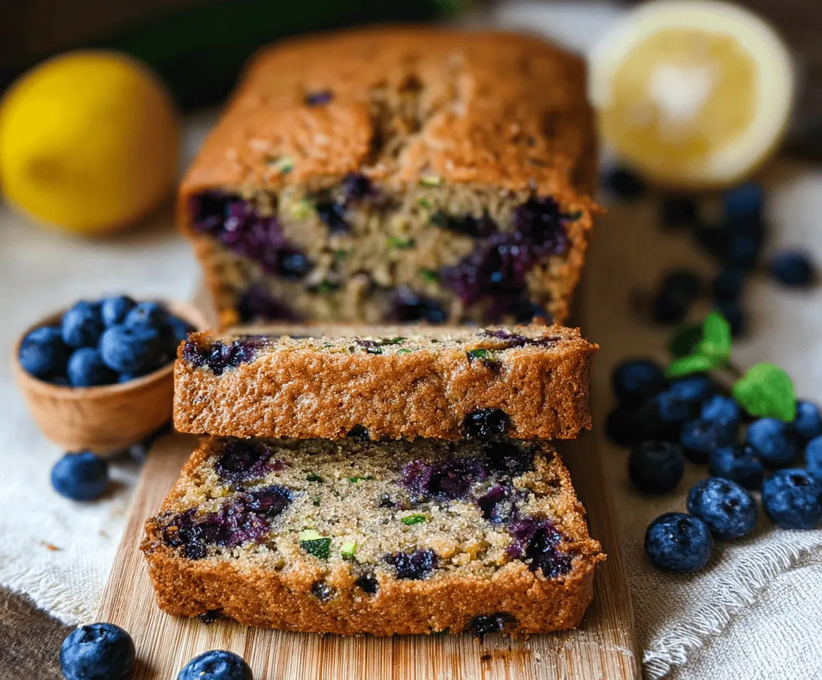 Moist Blueberry Zucchini Bread Recipe