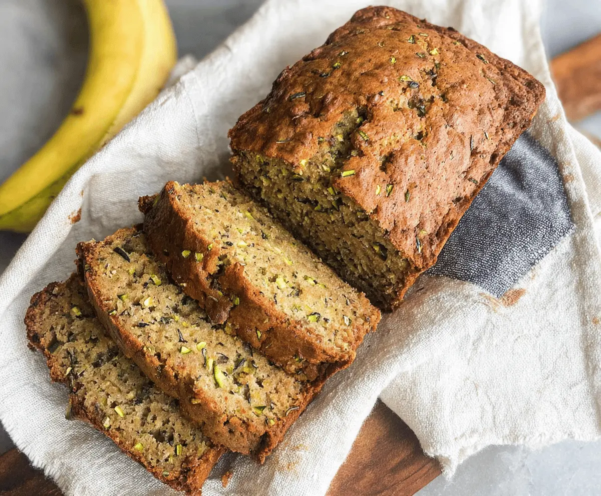 Moist Zucchini Banana Bread Recipe