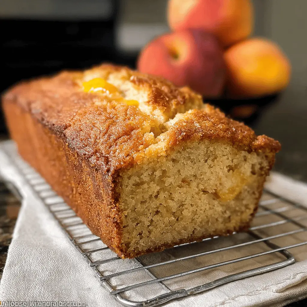 Easy Southern Peach Bread Recipe with Sweet Fresh Peaches