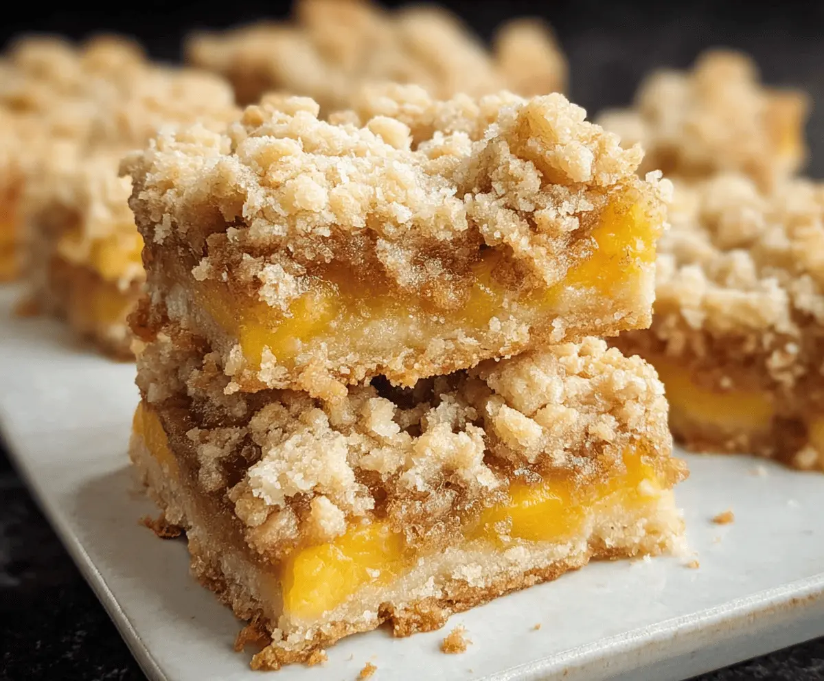 Easy Peach Crumble Bars Recipe for Summer