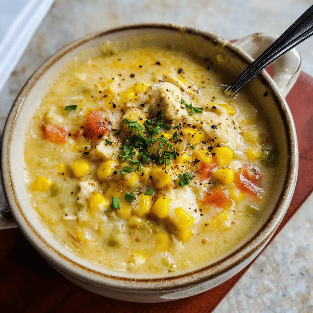 Easy Crockpot Chicken Corn Chowder Recipe