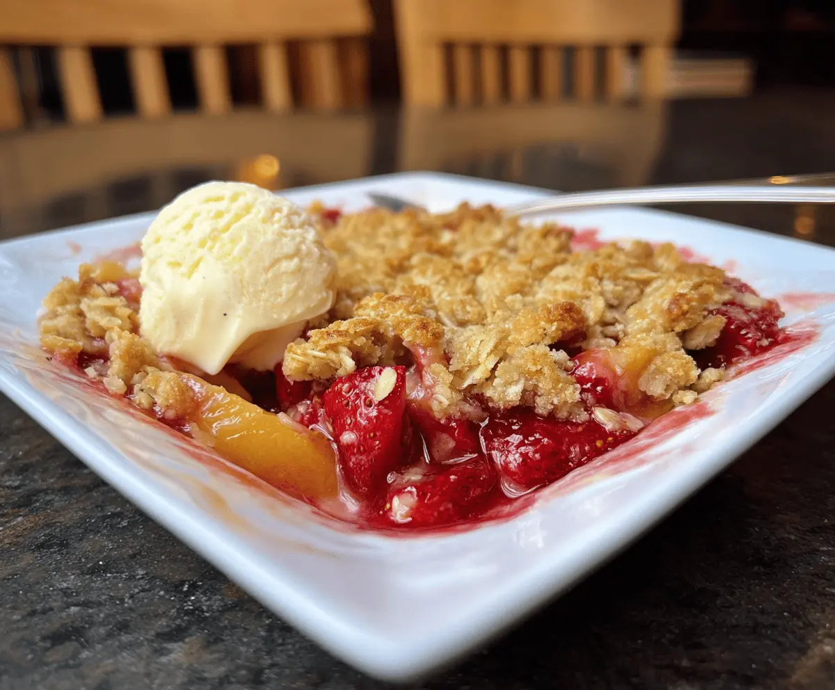 Easy Strawberry Peach Crisp Recipe