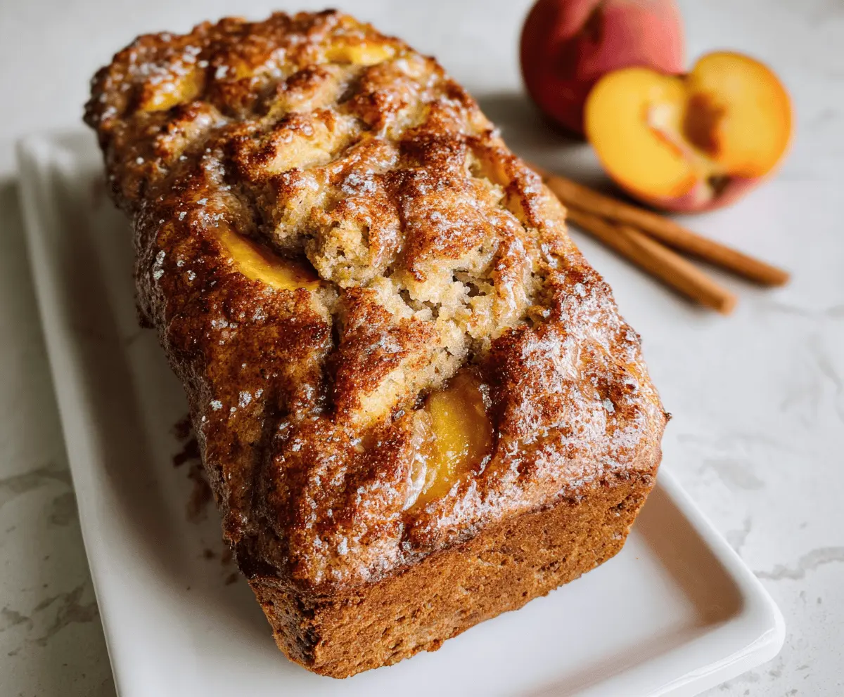 Easy Cinnamon Peach Bread Recipe with Sweet Swirls