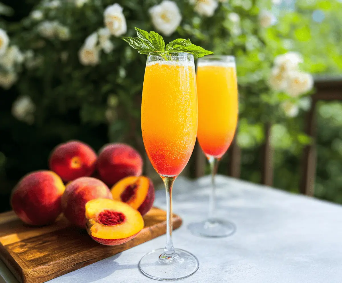 Easy Peach Bellini Recipe for Summer Drinks