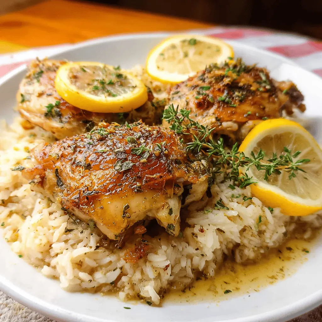 Easy Slow Cooker Lemon Herb Chicken and Rice