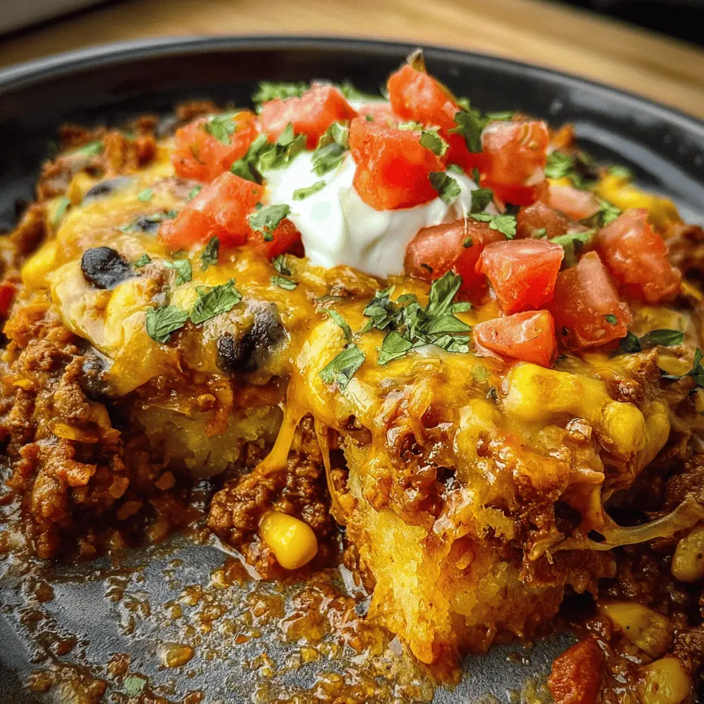 Easy Crockpot Taco Casserole Recipe