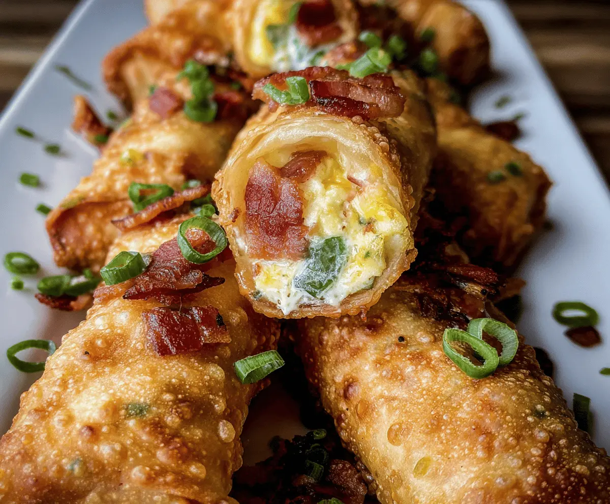 Easy Bacon Jalapeño Popper Eggrolls Recipe