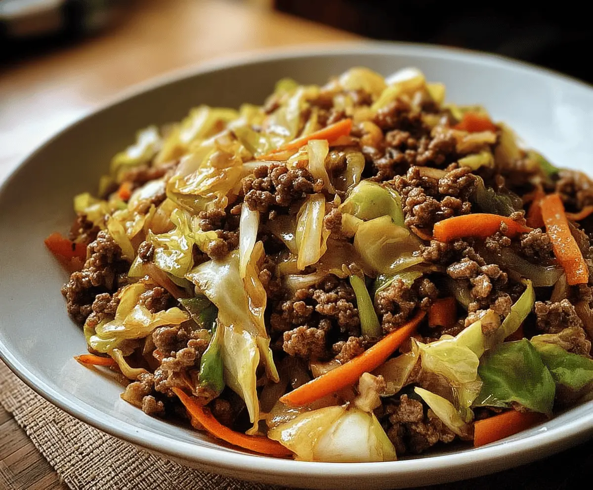 Healthy Chinese Beef and Cabbage Stir Fry Recipe