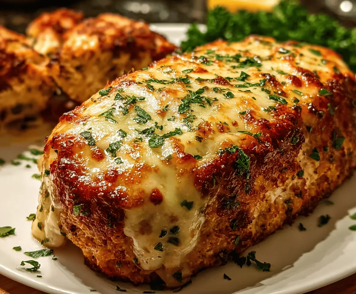 Garlic Parmesan Chicken Meatloaf Recipe