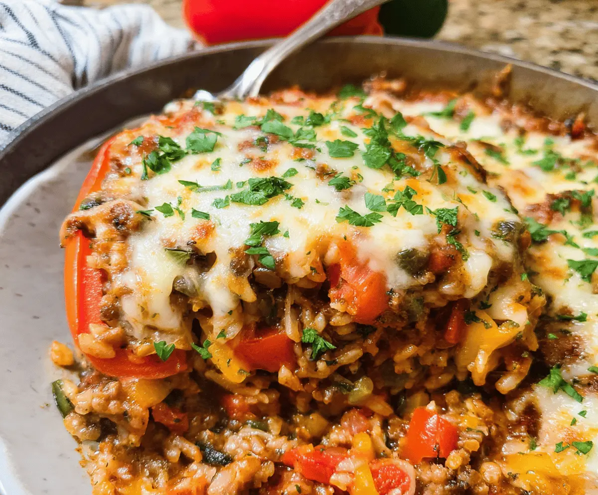 Easy Stuffed Pepper Casserole Recipe
