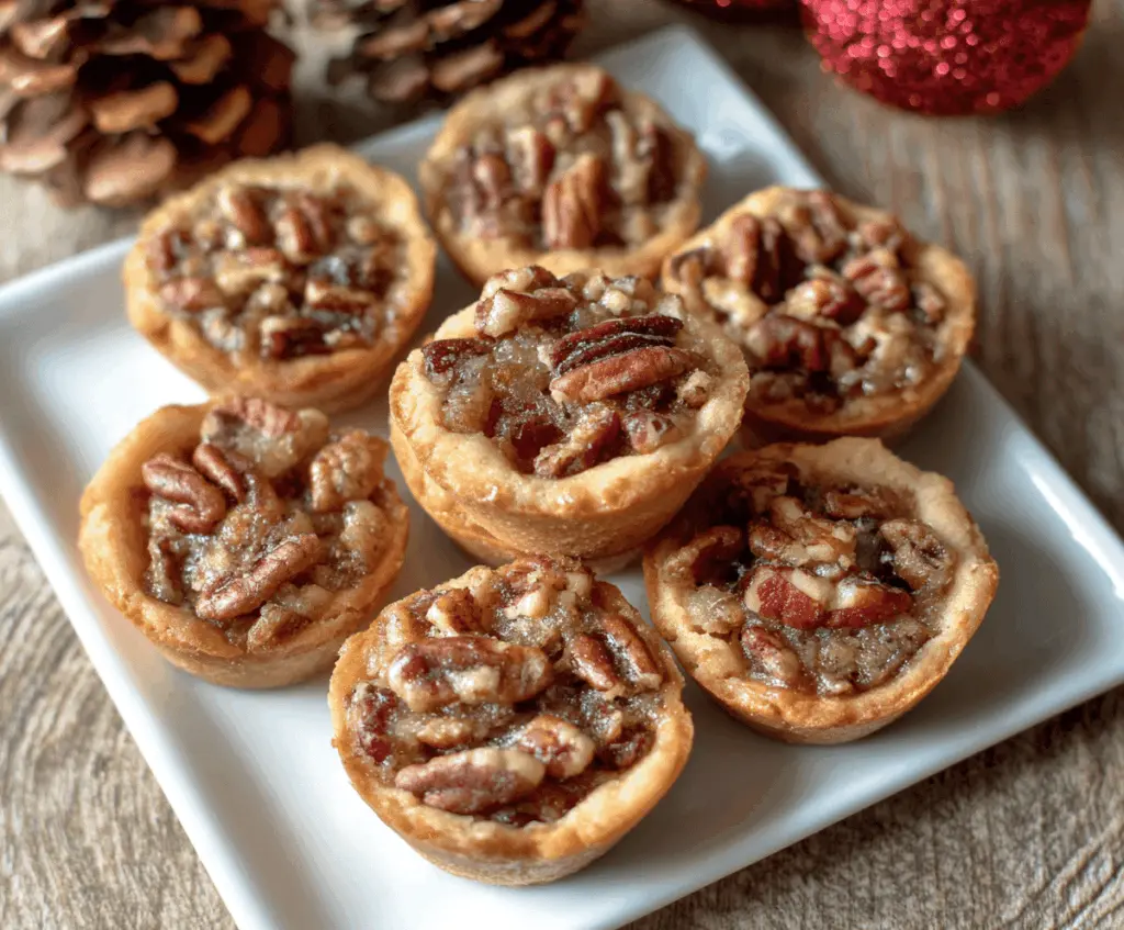 Delicious Pecan Pie Cookie Bites topped with caramelized pecans and golden crust, perfect for sweet snacks and dessert cravings.