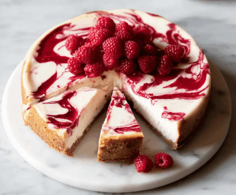Raspberry Swirl Cheesecake