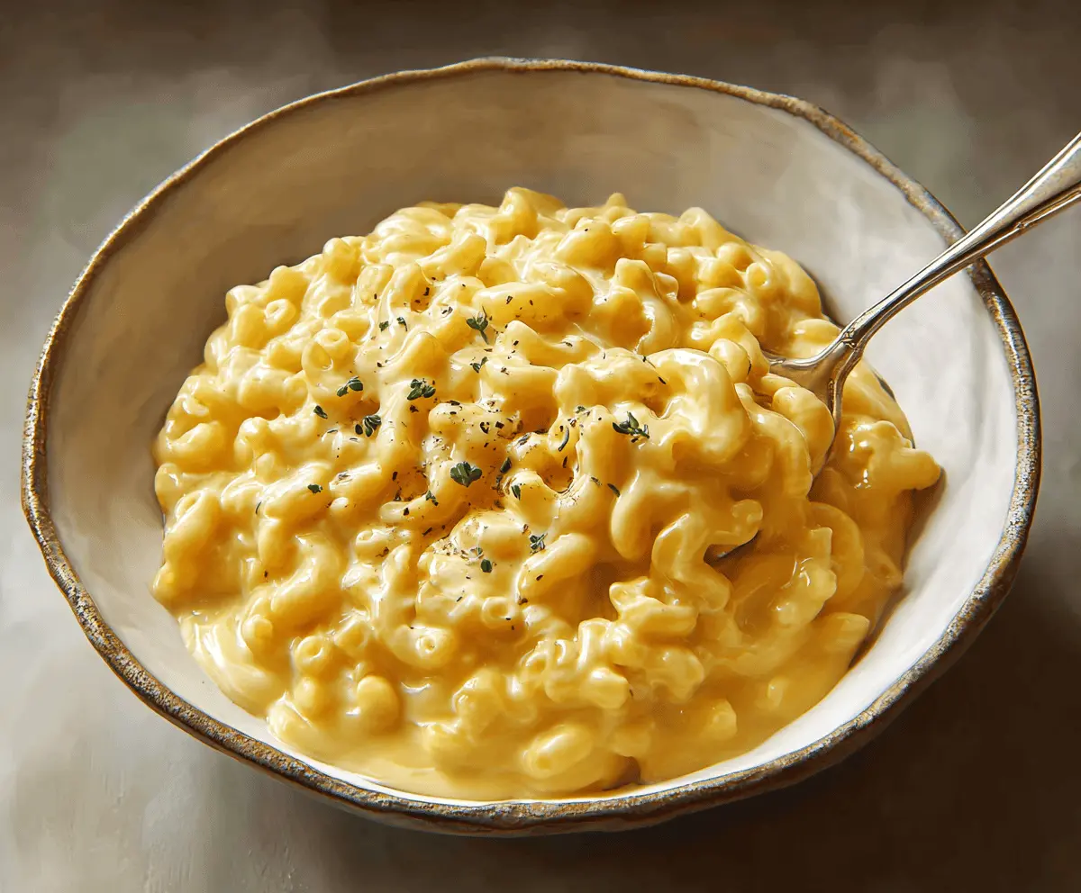 Creamy homemade mac and cheese served in a bowl, perfect for comfort food lovers.