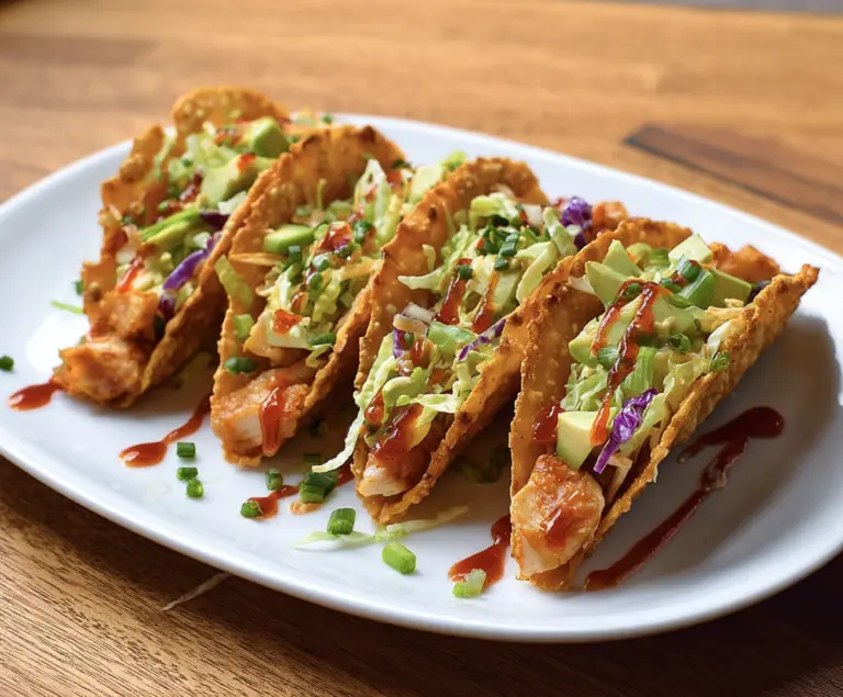 Chicken Wonton Tacos