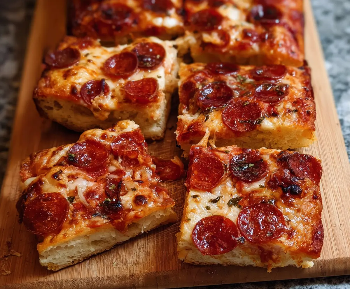 Delicious homemade pizza bread with melted cheese and savory toppings