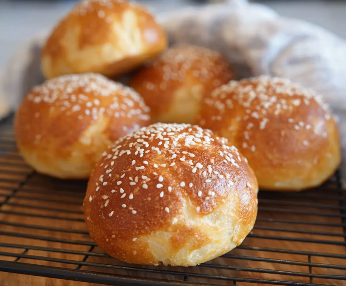Delicious homemade cottage cheese buns with golden brown crust, perfect for snacks or breakfast