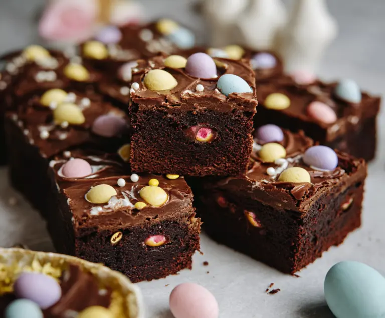 Frosted Mini Egg Easter Brownies