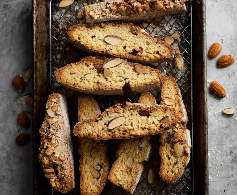Sourdough Discard Toasted Almond Biscotti