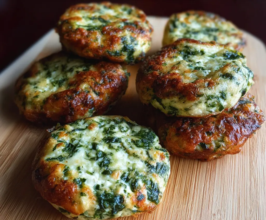 Healthy spinach and cottage cheese flagels, perfect for a nutritious snack or breakfast.