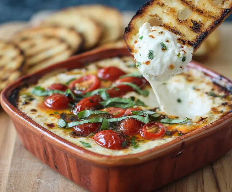 Tomato Mozzarella Caprese Dip