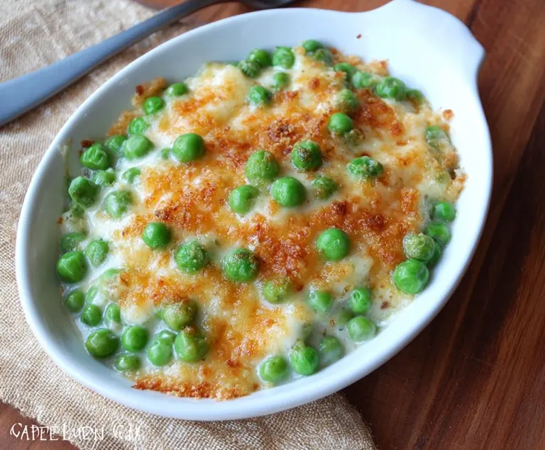 Au Gratin Creamed Peas