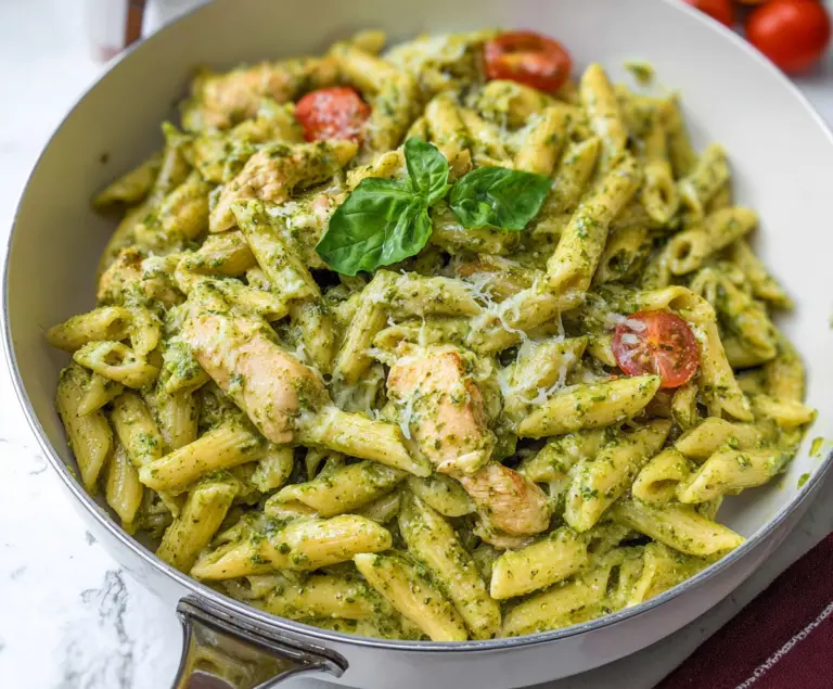 Creamy Chicken Pesto Pasta