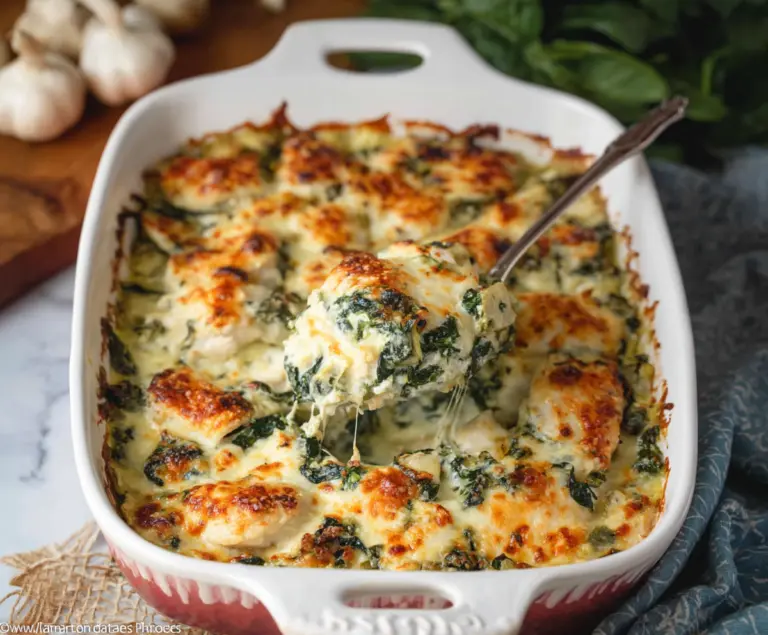 Spinach Artichoke Chicken Casserole