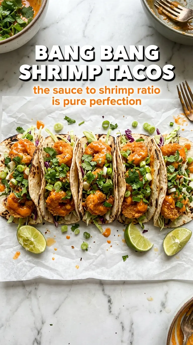 Bang Bang Shrimp Tacos crispy spicy