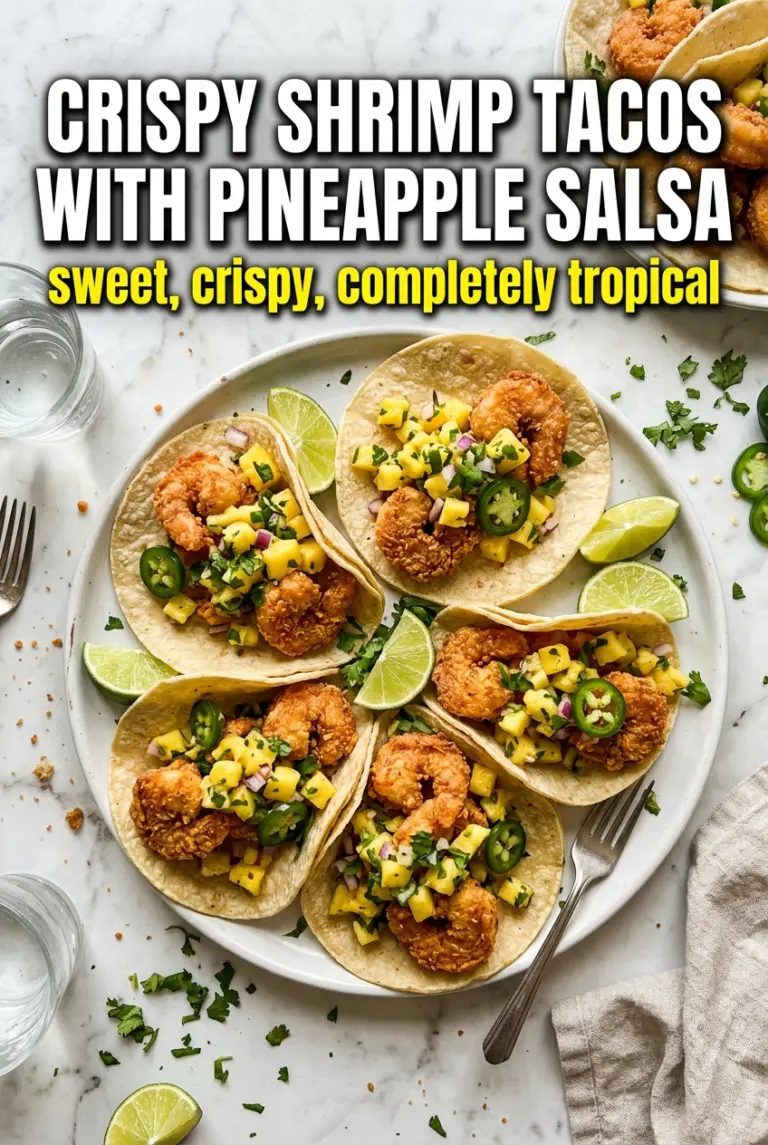 Crispy Shrimp Tacos with Pineapple Salsa