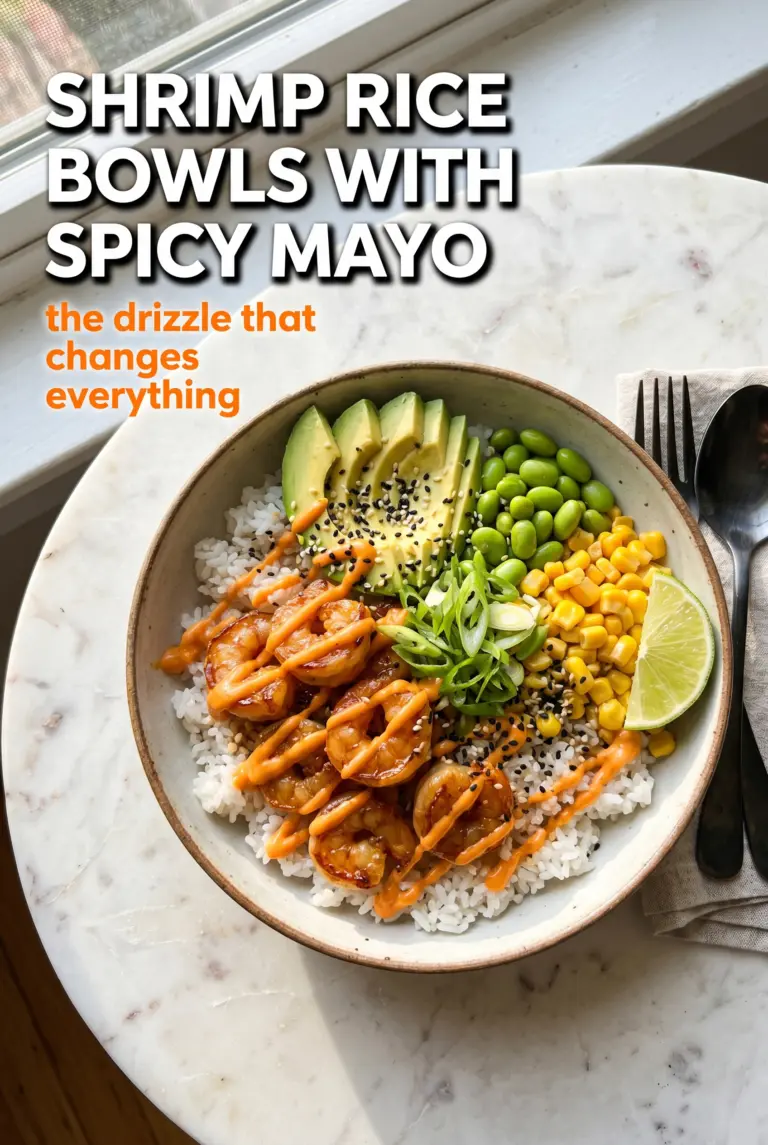 Shrimp Rice Bowls with Spicy Mayo