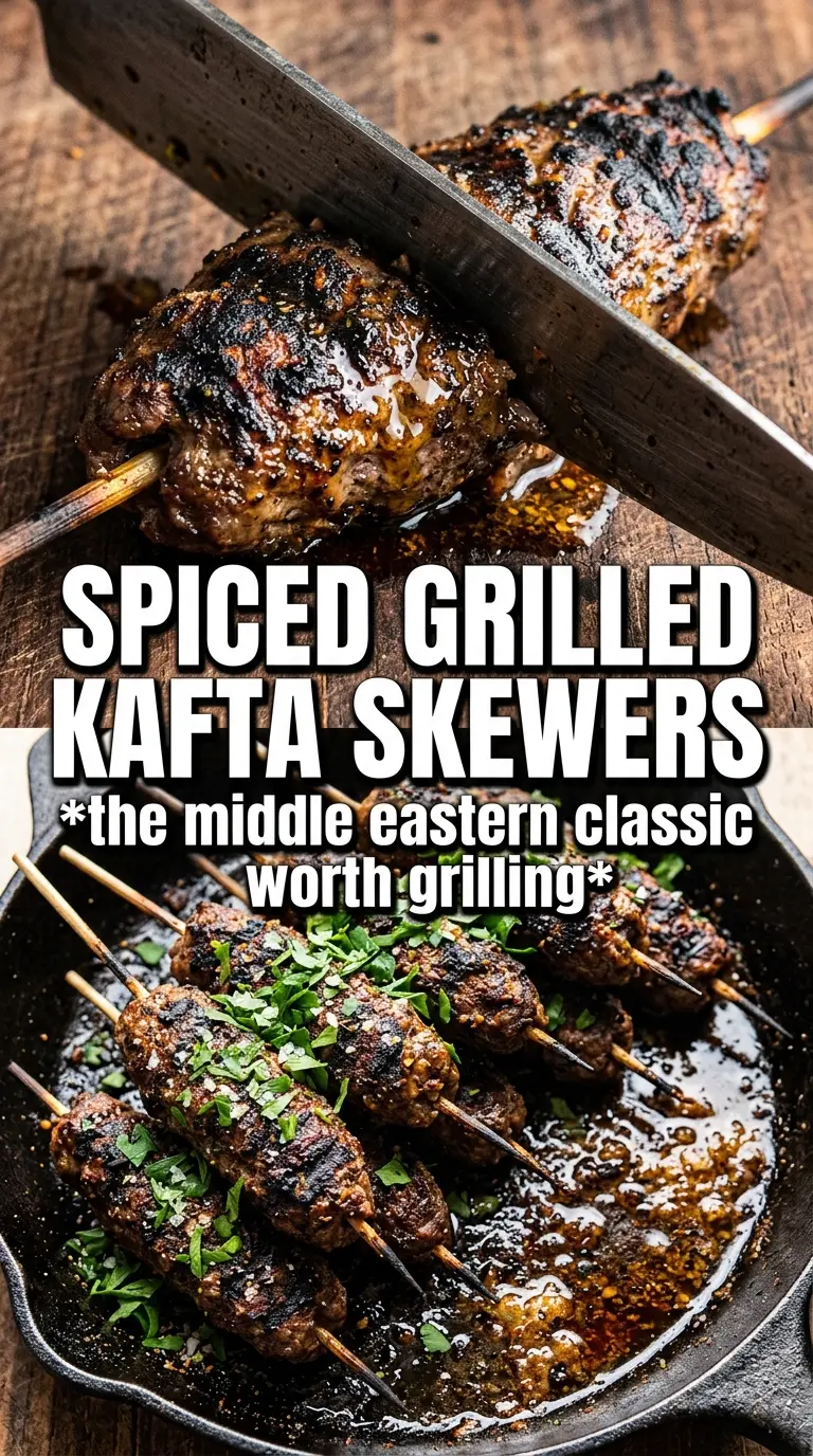 Beef Kafta Kebabs smoky grilled charred