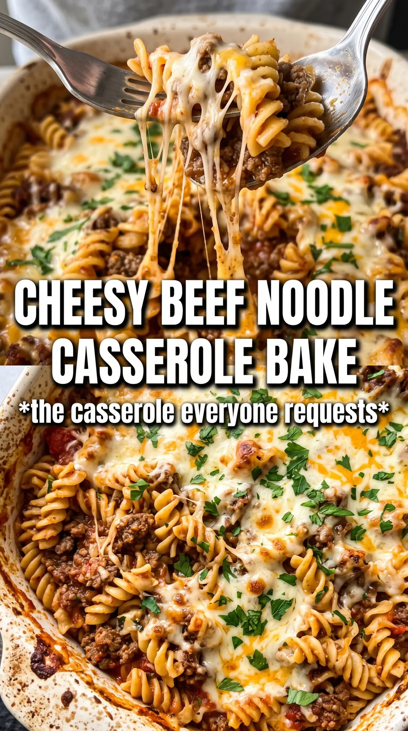 Beef noodle casserole cheesy creamy