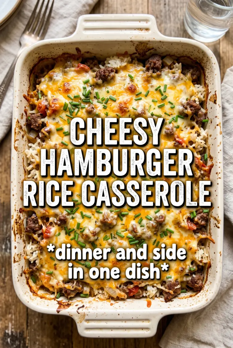 Cheesy Hamburger Rice Casserole