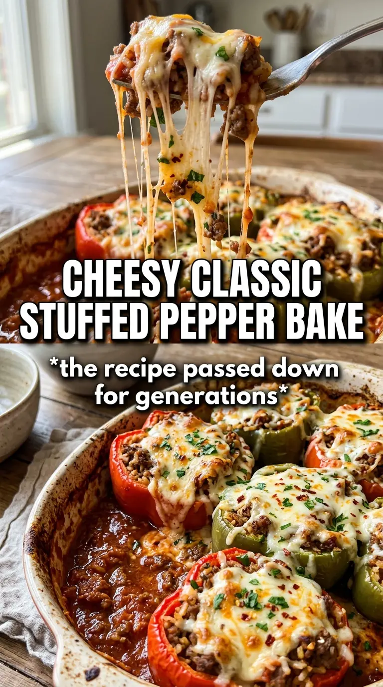 Classic Stuffed Peppers savory baked cheesy