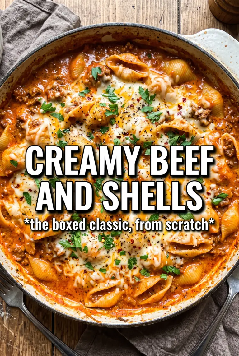Creamy Beef and Shells