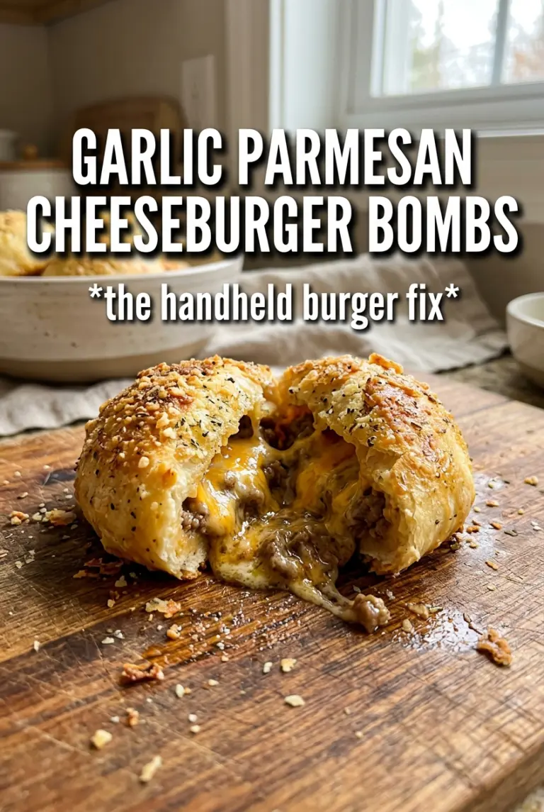 Garlic Parmesan Cheeseburger Bombs