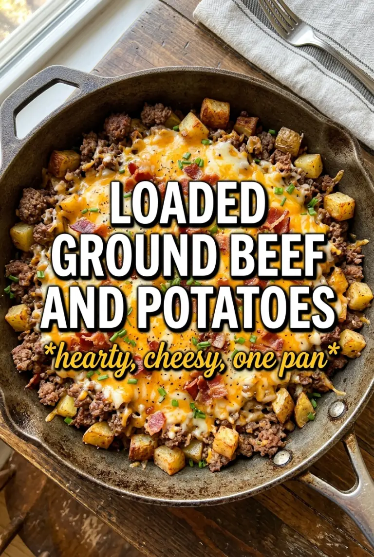 Loaded Ground Beef and Potatoes Skillet