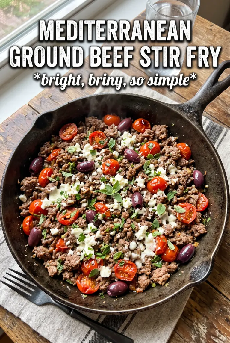 Mediterranean Ground Beef Stir Fry