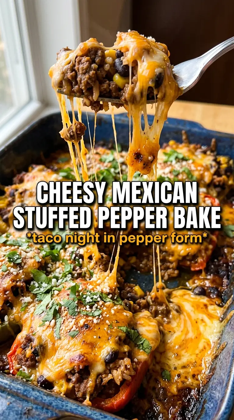 Mexican-Style Stuffed Peppers cheesy taco beef