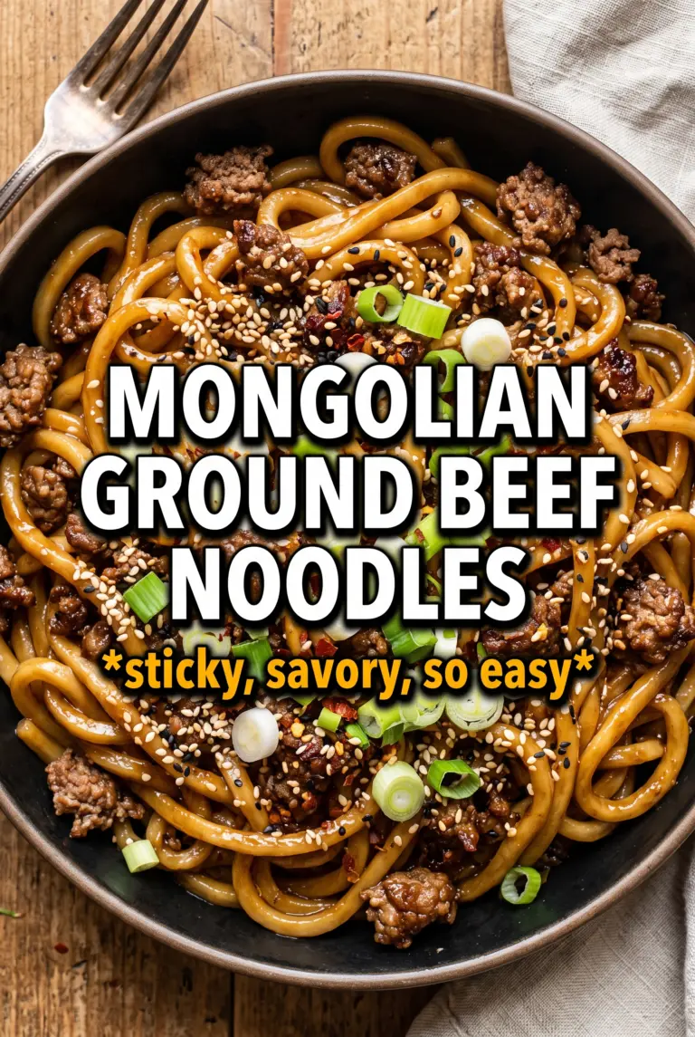 Mongolian Ground Beef Noodles
