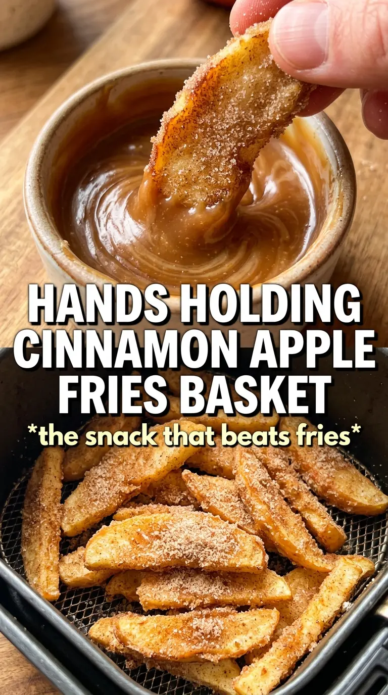 Air Fryer Apple Fries crispy cinnamon-sugar apple wedges