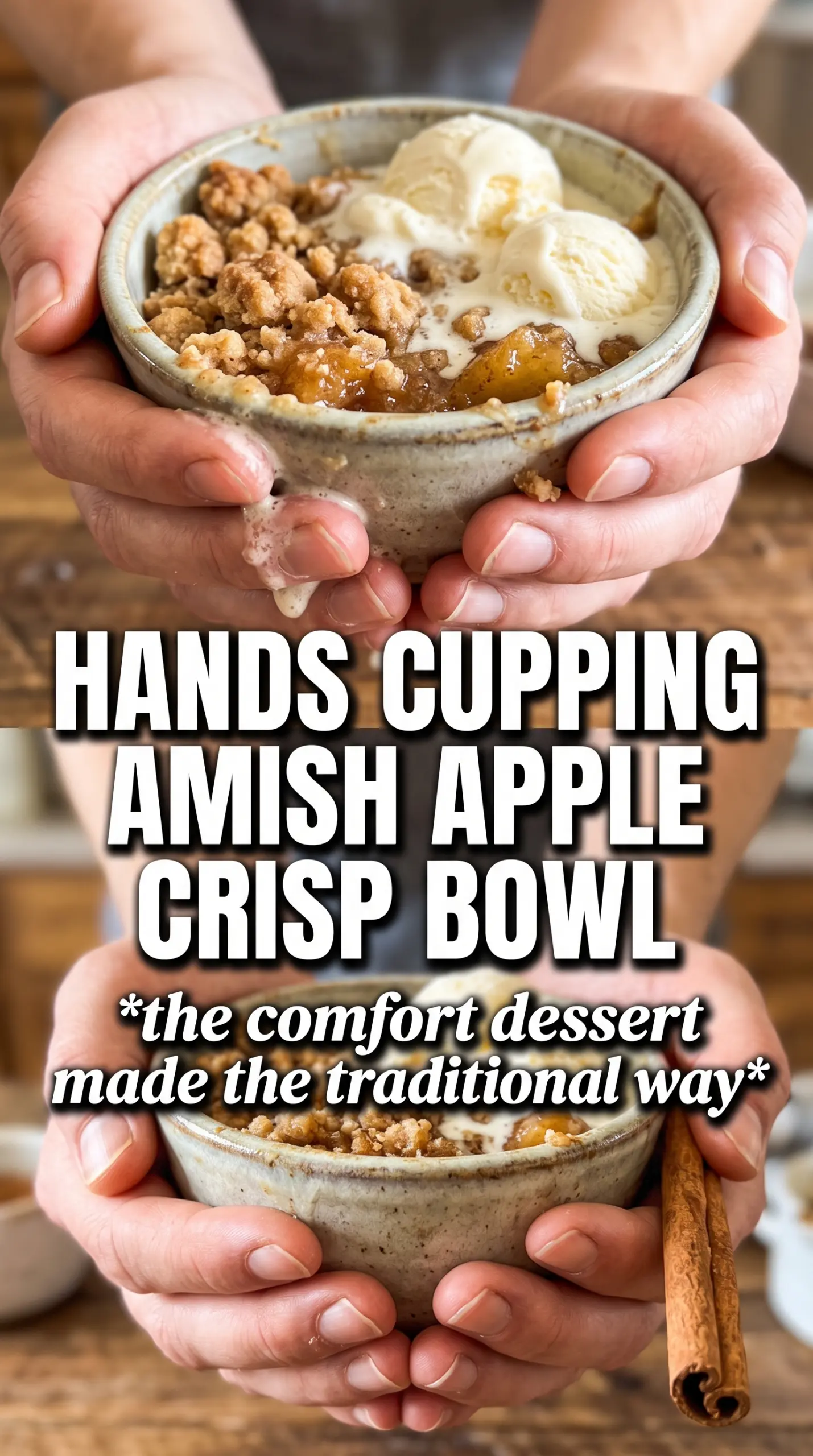 Amish apple crisp thick golden crumble