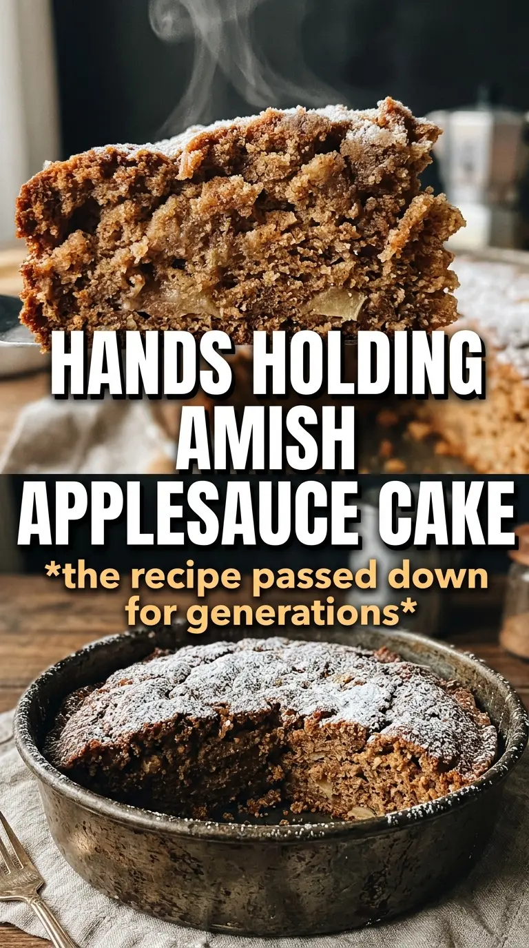 Amish Applesauce Cake moist crumb, raisins, walnuts