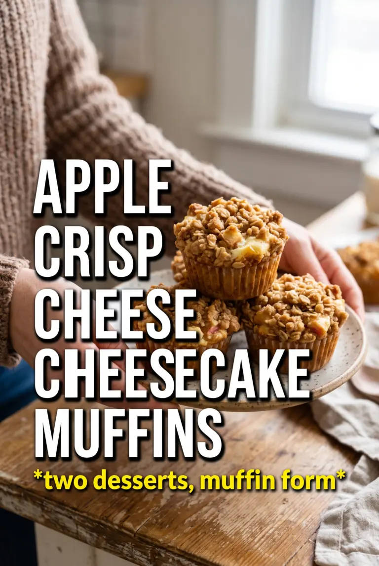 Apple Crisp Cheesecake Muffins