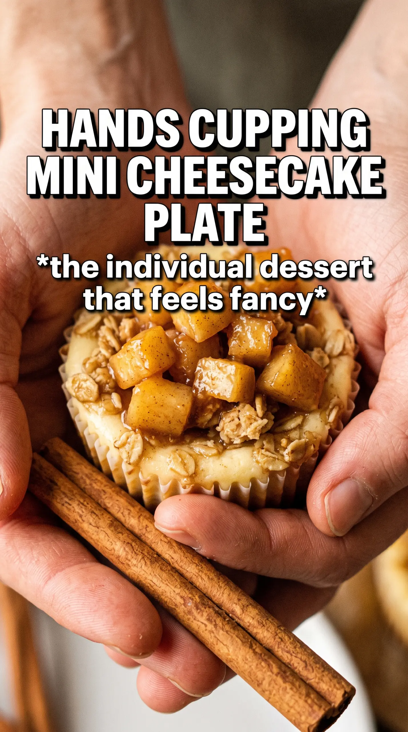Apple Crisp Mini Cheesecakes creamy apple crumble