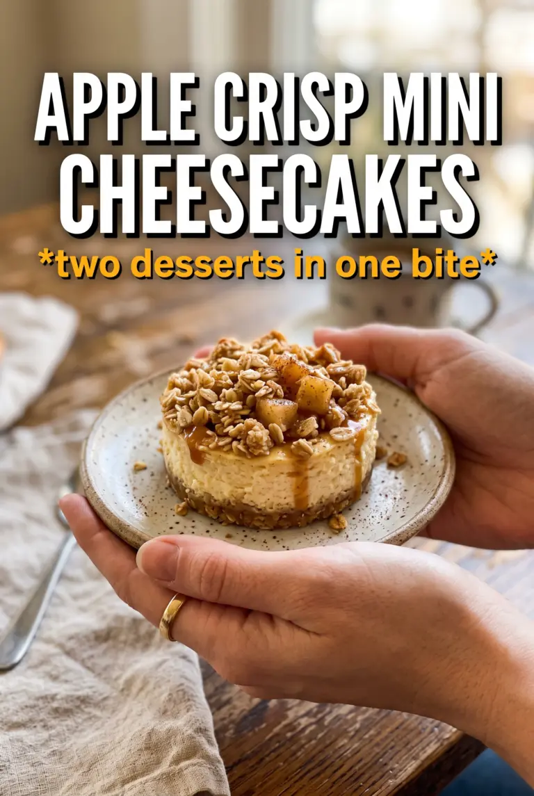 Apple Crisp Mini Cheesecakes